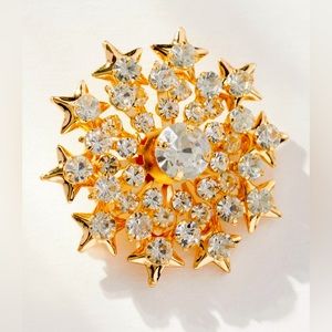 Anthropologie NWT Restored Vintage Collection Flower Brooch